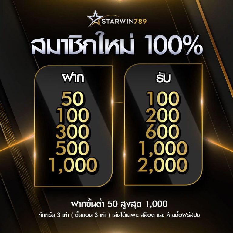 STARWIN789-โปรสมาชิกใหม่